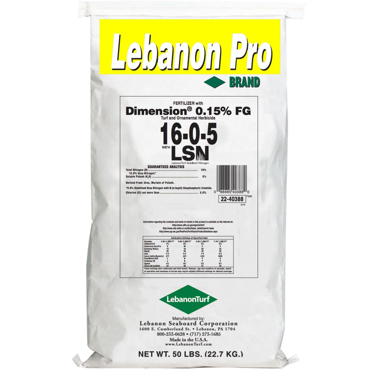 16-0-5 .15 Dimension 50% SCU Pre-emergent Crabgrass and Weed Control and Fertilizer