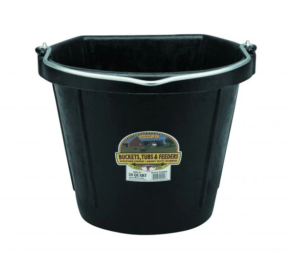 20-Qt Rubber Flat-Back Bucket