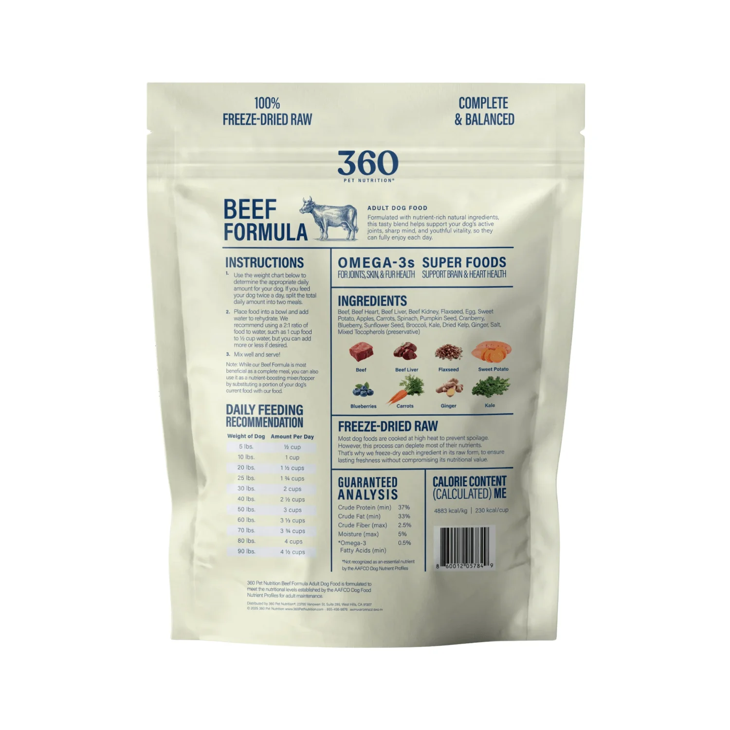 360 Pet Nutrition Beef Complete Meal – 5 oz - Image 2