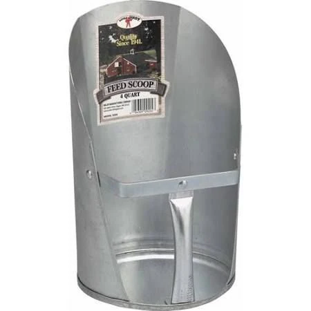4qt Galvanized Feed Scoop