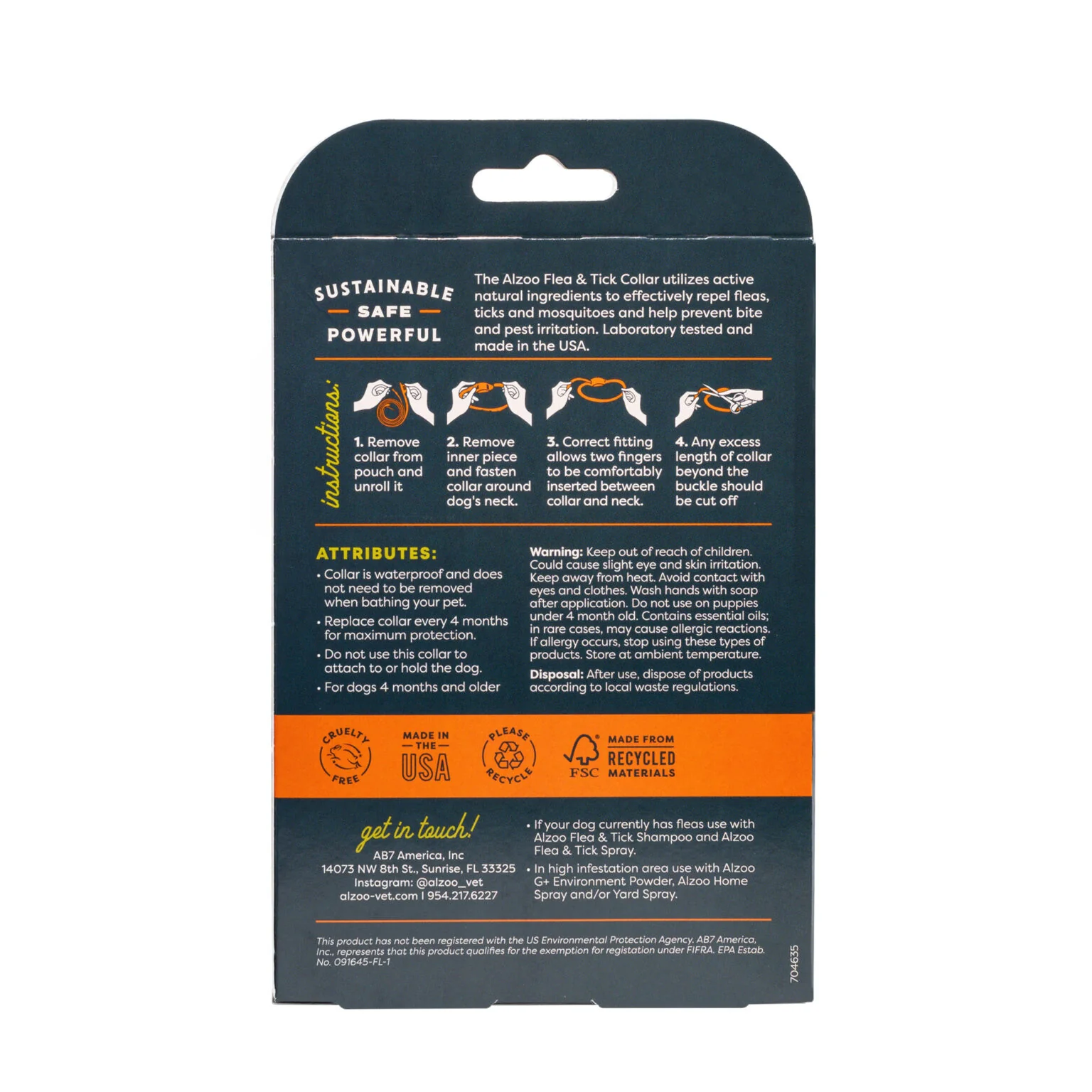 ALZOO™ Natural Repellent Diffusing Dog Collar for Medium Dogs - Image 2