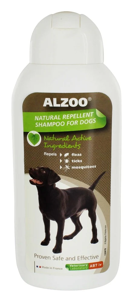 ALZOO™ Plant-Based Flea & Tick Shampoo for Dogs & Cats – 12 oz