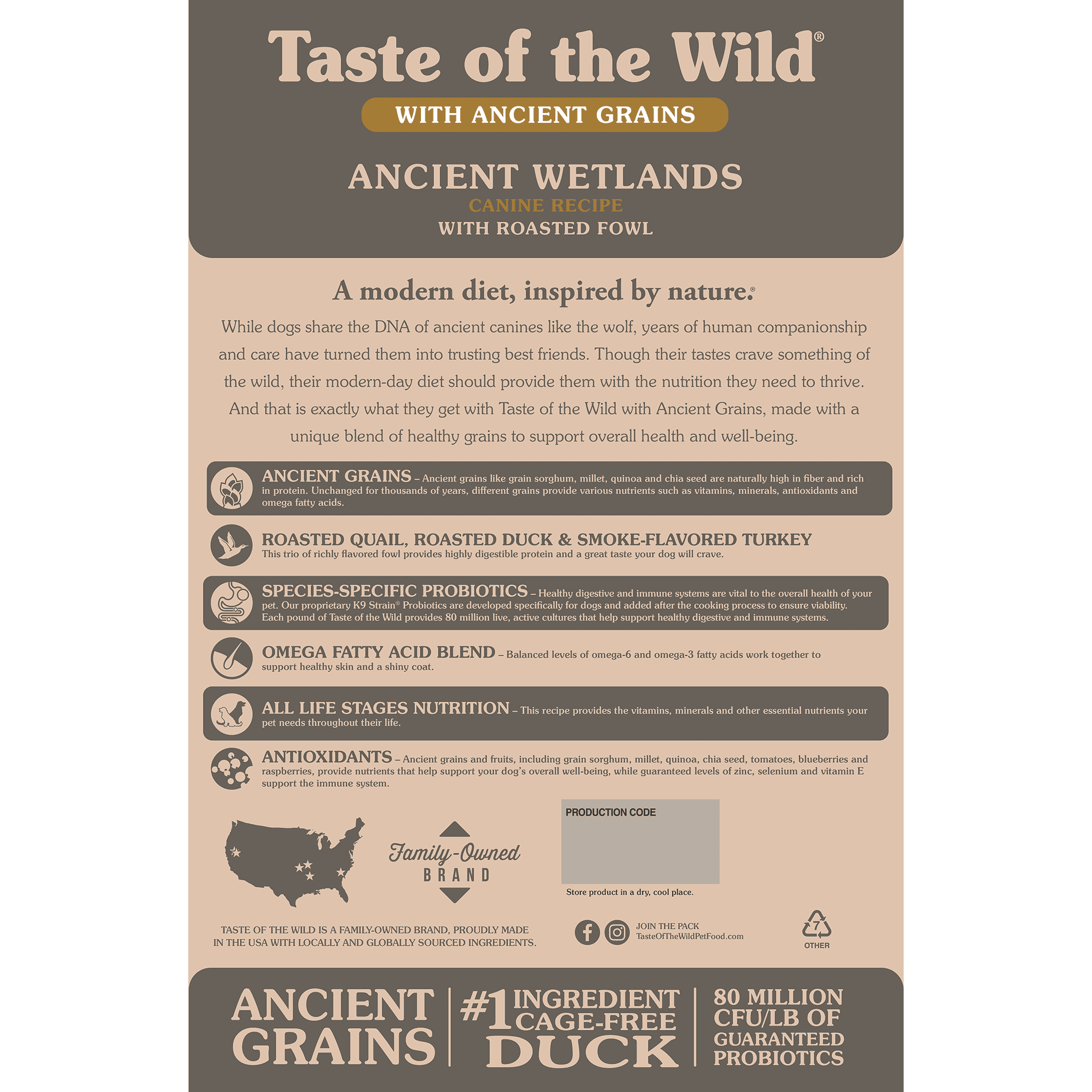 Taste of The Wild Ancient Wetlands Canine with Roasted Fowl Dog Food - Image 2