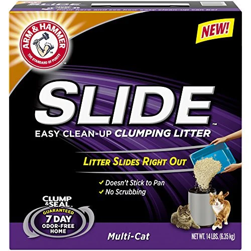 Arm and Hammer® Clump and Seal Slide Multi-Cat Clumping Litter – 14 lb