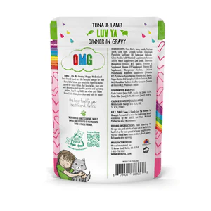 B.F.F. OMG Gravy Tuna & Lamb Luv Ya Wet Cat Food Pouch - Image 2