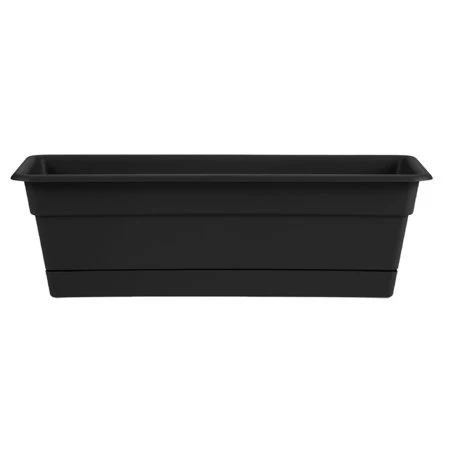Bloem® Dura Cotta 18" Resin Rectangle Window Box Planter with Saucer