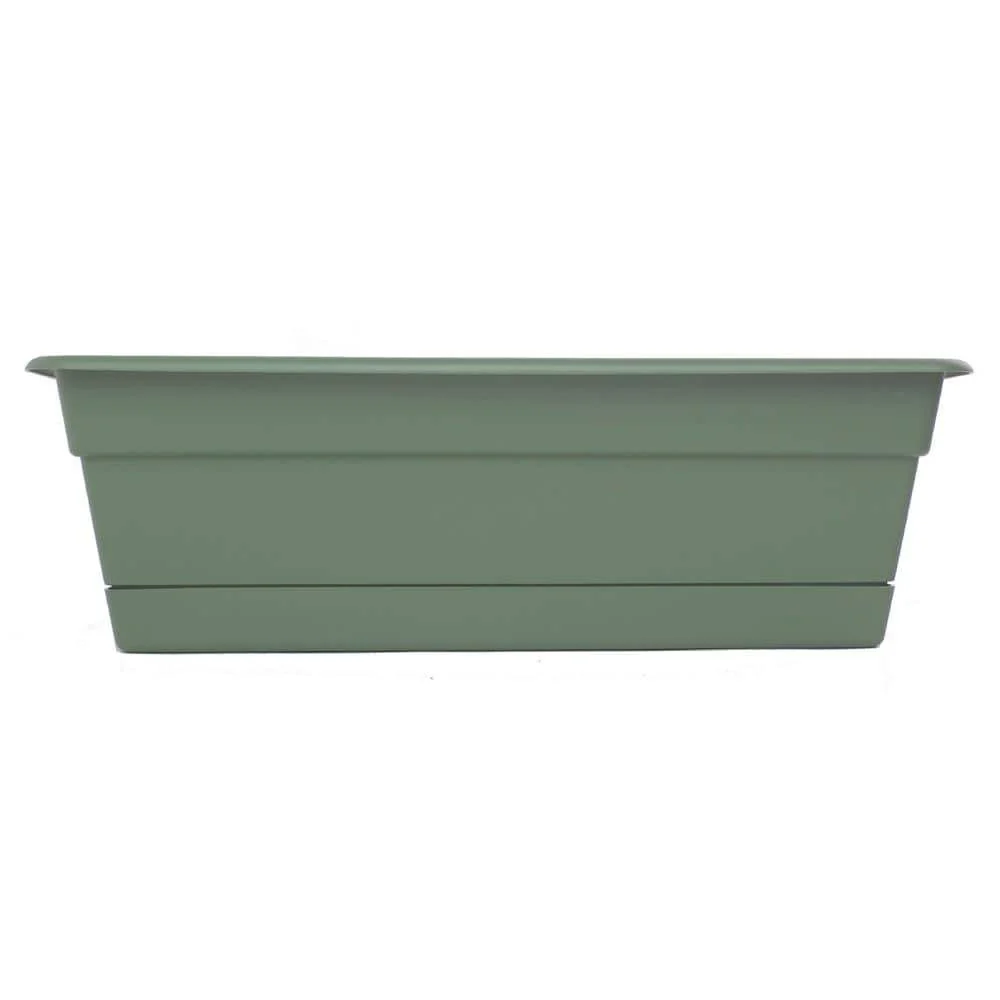 Bloem® Dura Cotta 18" Resin Rectangle Window Box Planter with Saucer - Image 2