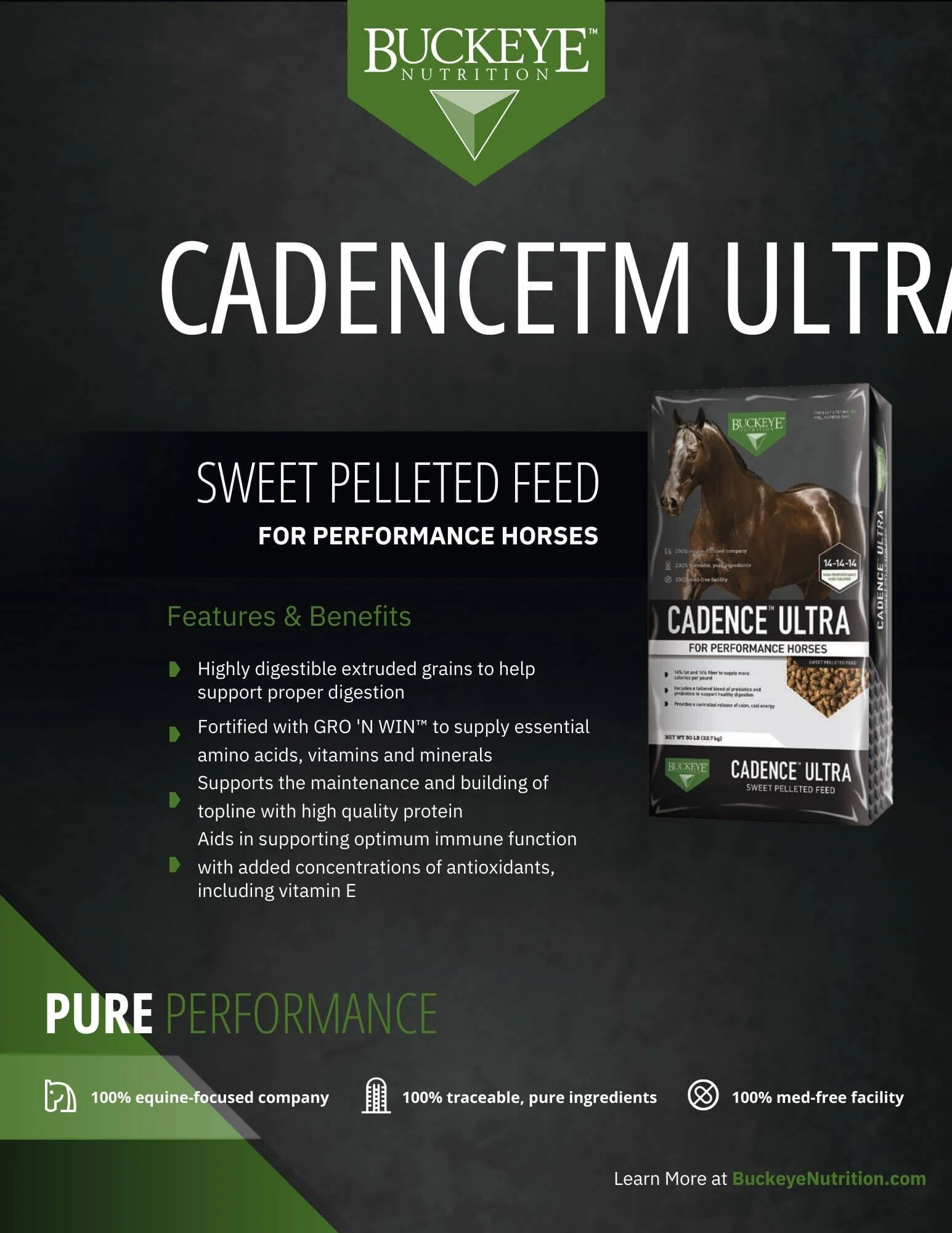 BUCKEYE™ Nutrition CADENCE™ Ultra Horse Feed - Image 4