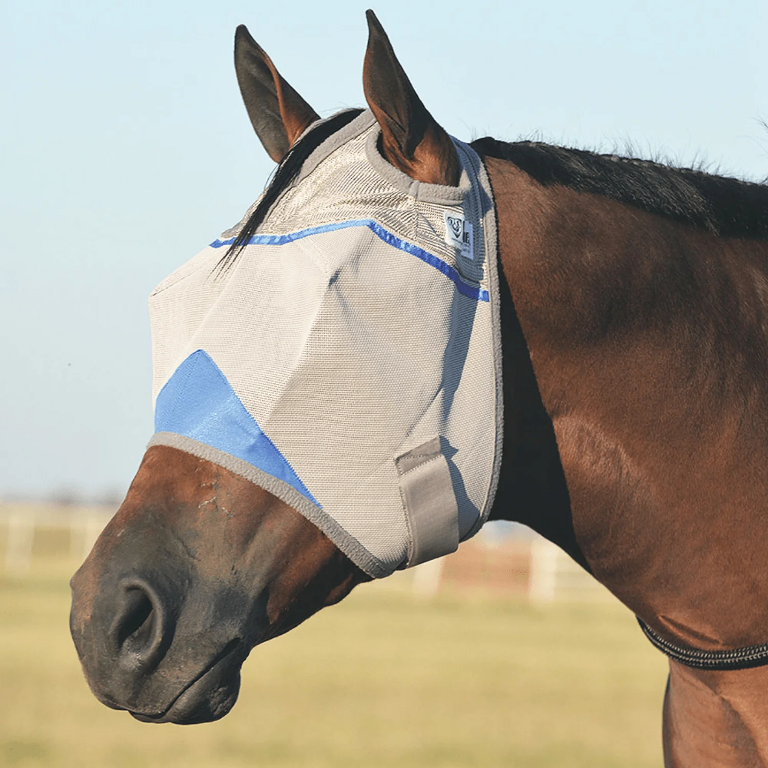 Cashel® Wounded Warrior Crusader Fly Mask – Arabian/Small Horse (Blue)