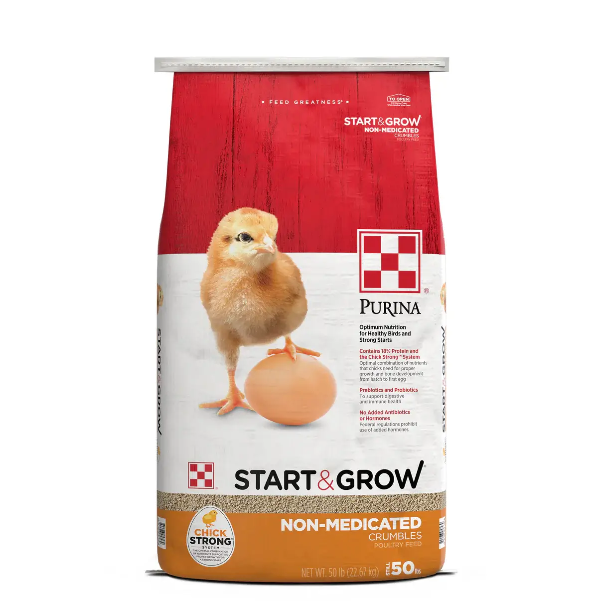 Purina Start & Grow Non-Medicated Crumble Chicken Feed, 50 lb
