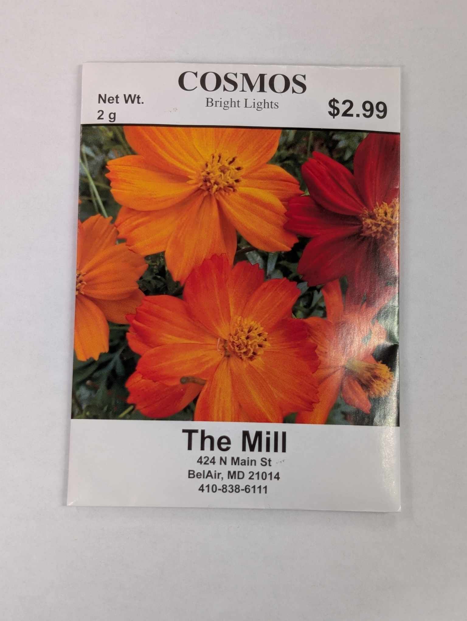 Cosmos Bright Lights Flower Seed Packet