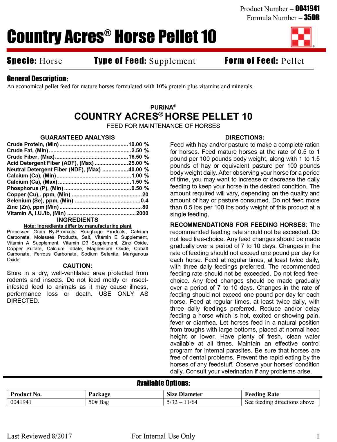 Country Acres 10% Horse Feed Pellet - Image 2