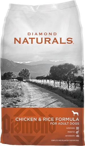 Diamond Naturals Chicken and Rice Formula Adult Dry Dog Food, 40 lb