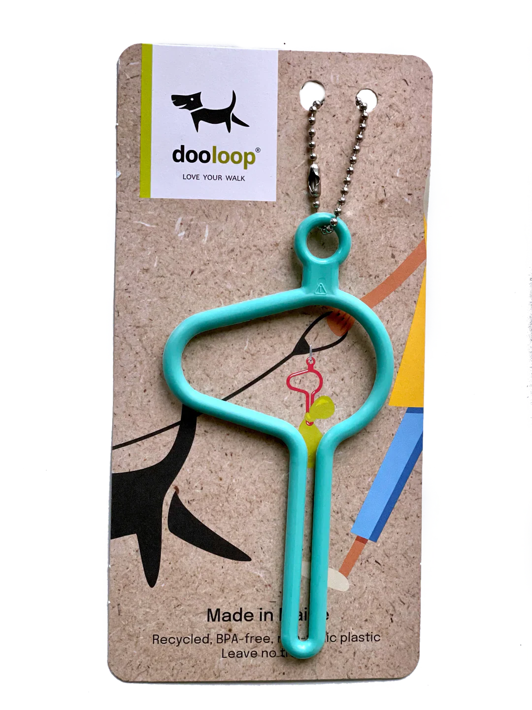 dooloop® Hands-Free Dog Waste Bag Holder (Aqua One Pack)