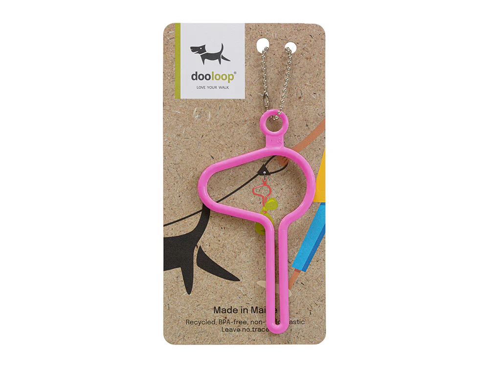 dooloop® Hands-Free Dog Waste Bag Holder (Red & Pink Two Pack)