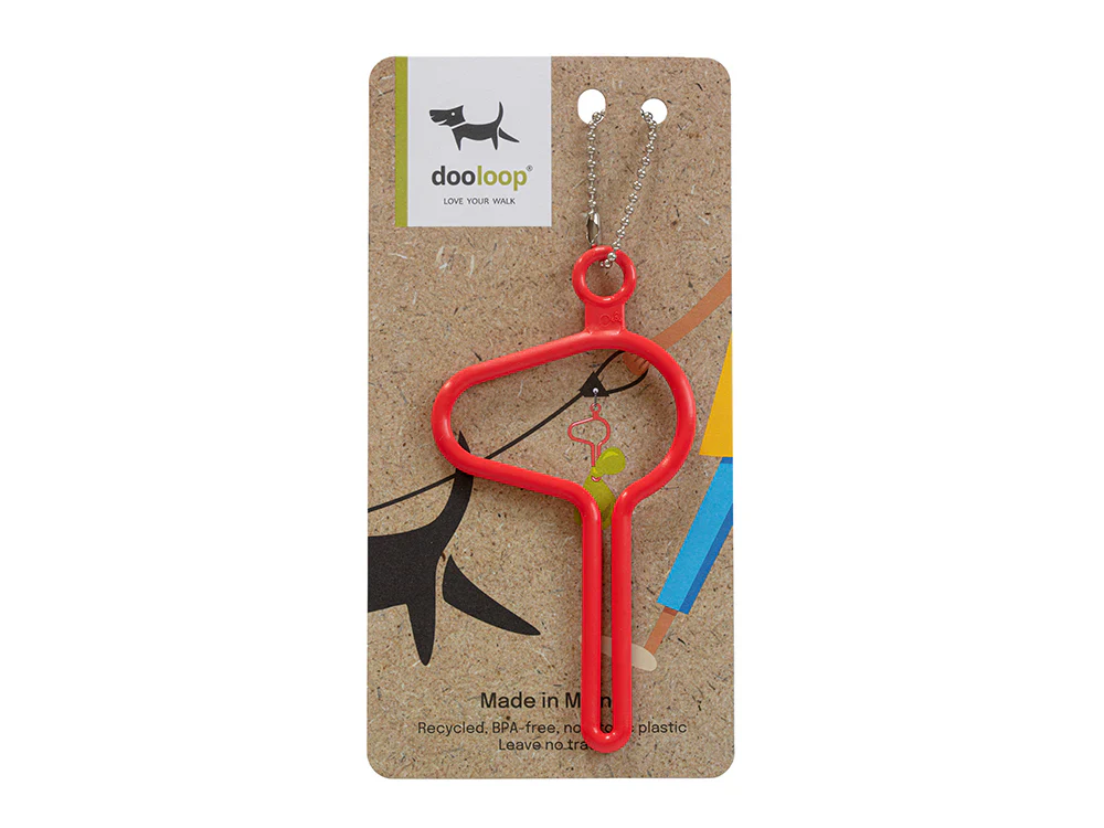 dooloop® Hands-Free Dog Waste Bag Holder (Red & Pink Two Pack) - Image 2