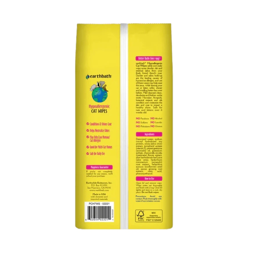 Earthbath® Hypoallergenic Cat Wipes - Image 2