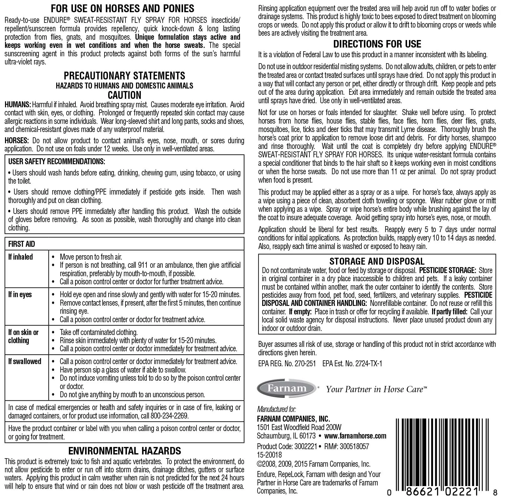 Endure Sweat Resistant Horse Fly Spray - Image 4