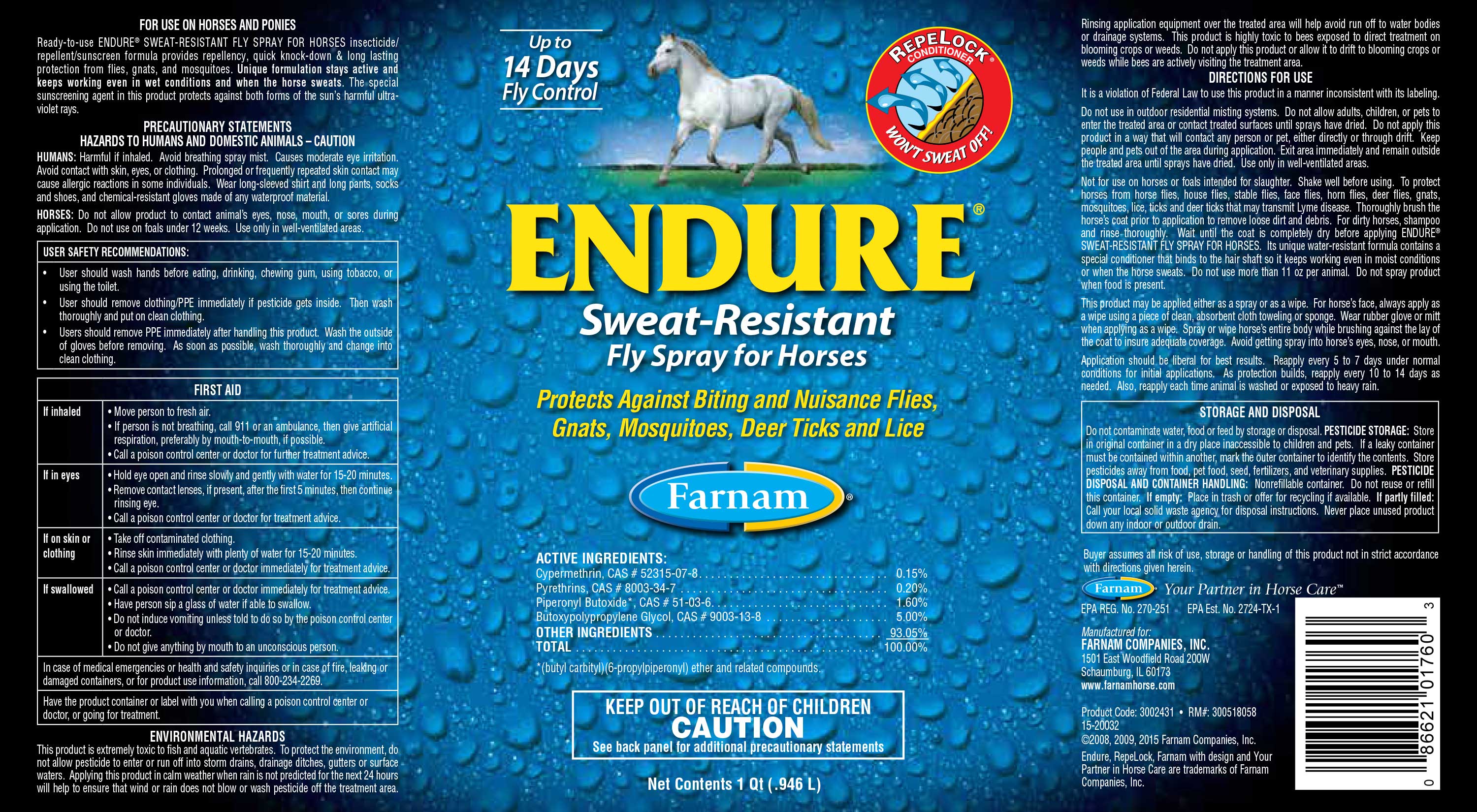 Endure Sweat Resistant Horse Fly Spray - Image 6