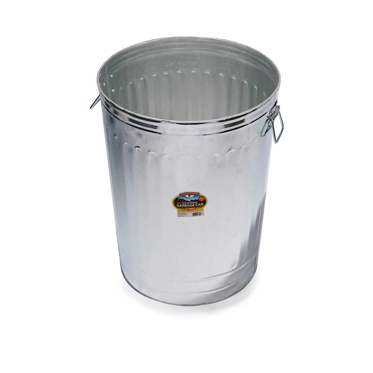 Galvanized Garbage Can with Lid - Image 4