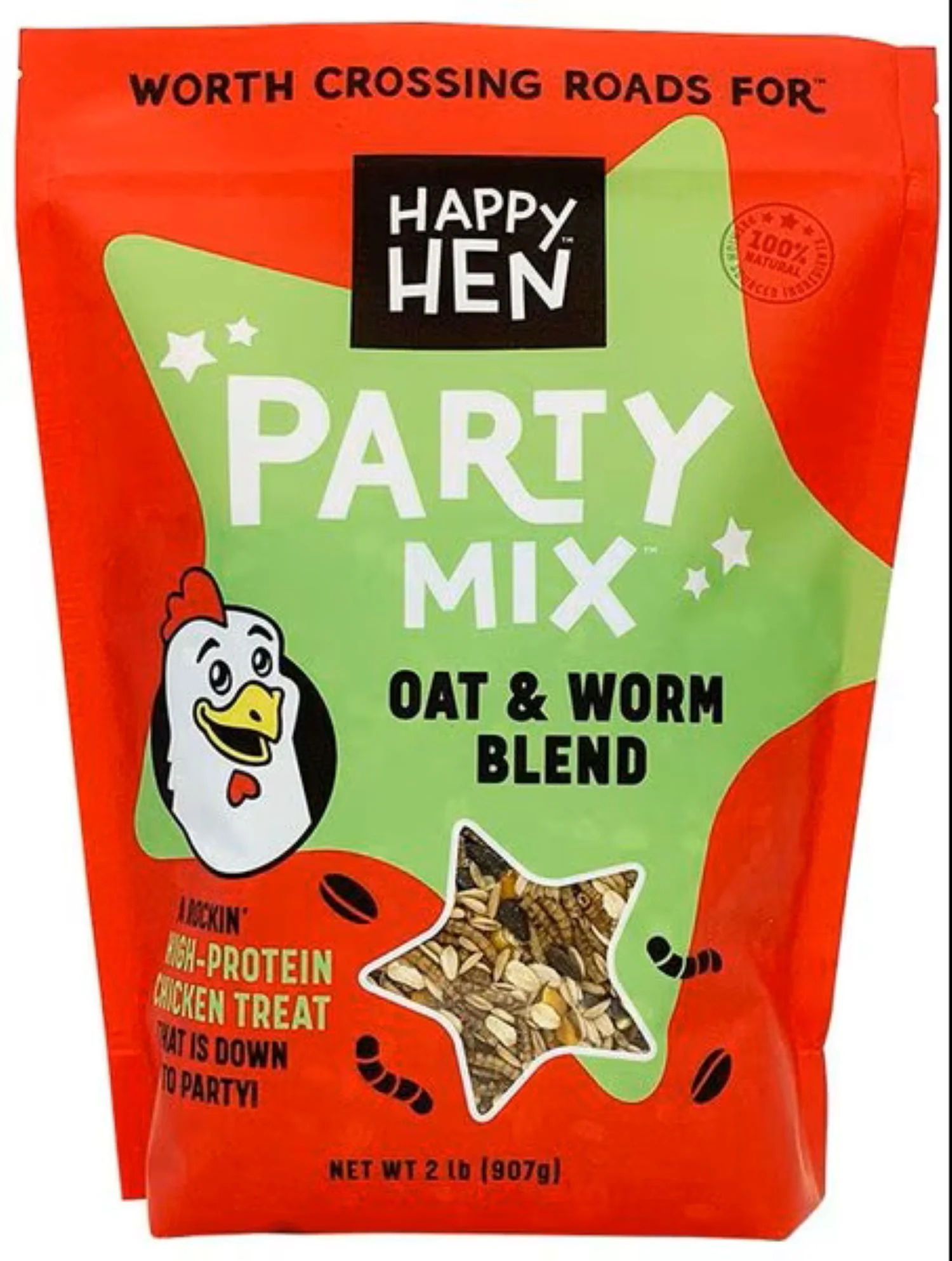 Happy Hen Party Mix Oats and Worm Blend Chicken Treat