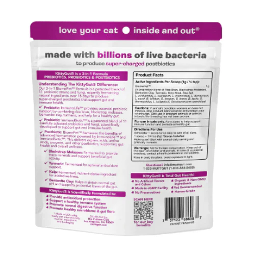 KittyGut® Premium All-Natural Cat Digestive & Immune Support Supplement 60g - Image 2