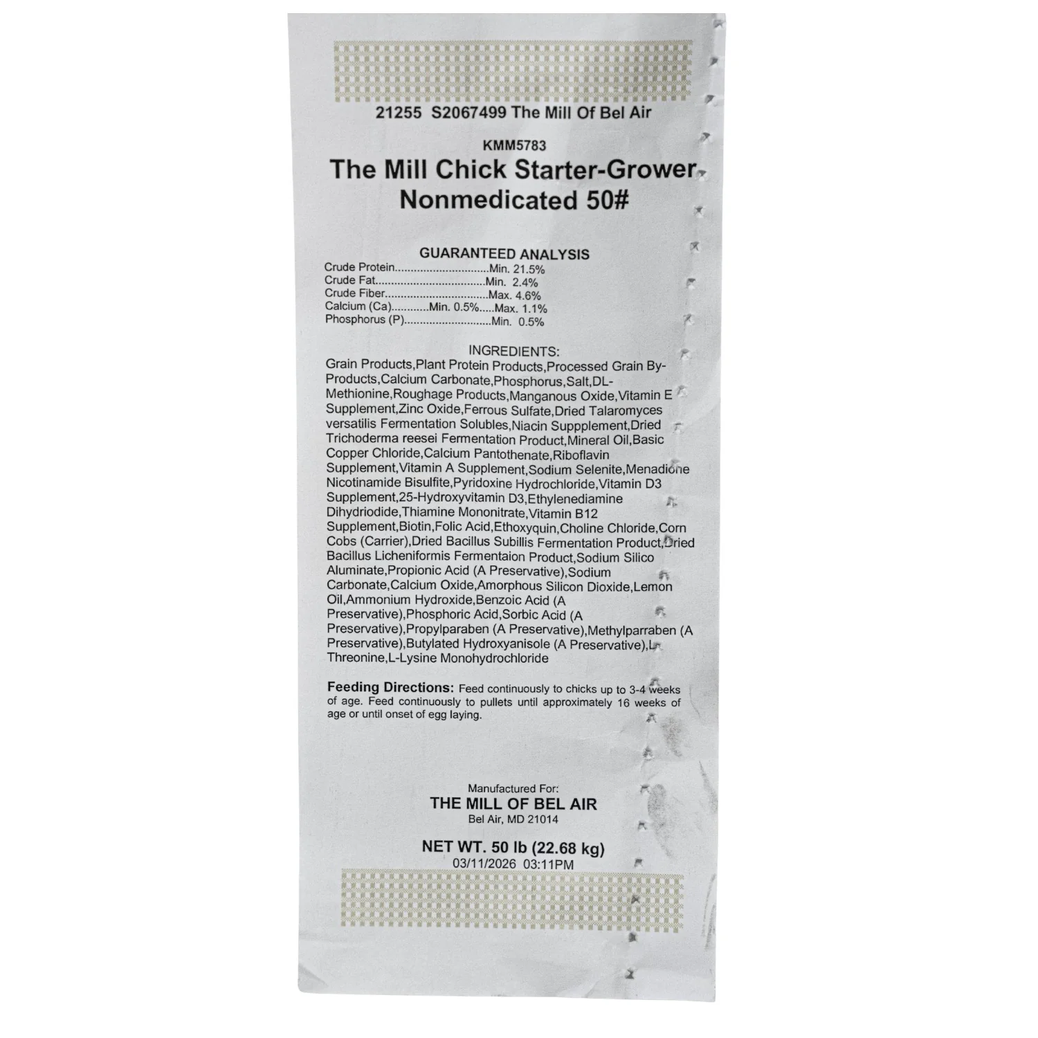 The Mill Starter Chicken Feed Non-Medicated Meal, 50 lb - Image 2