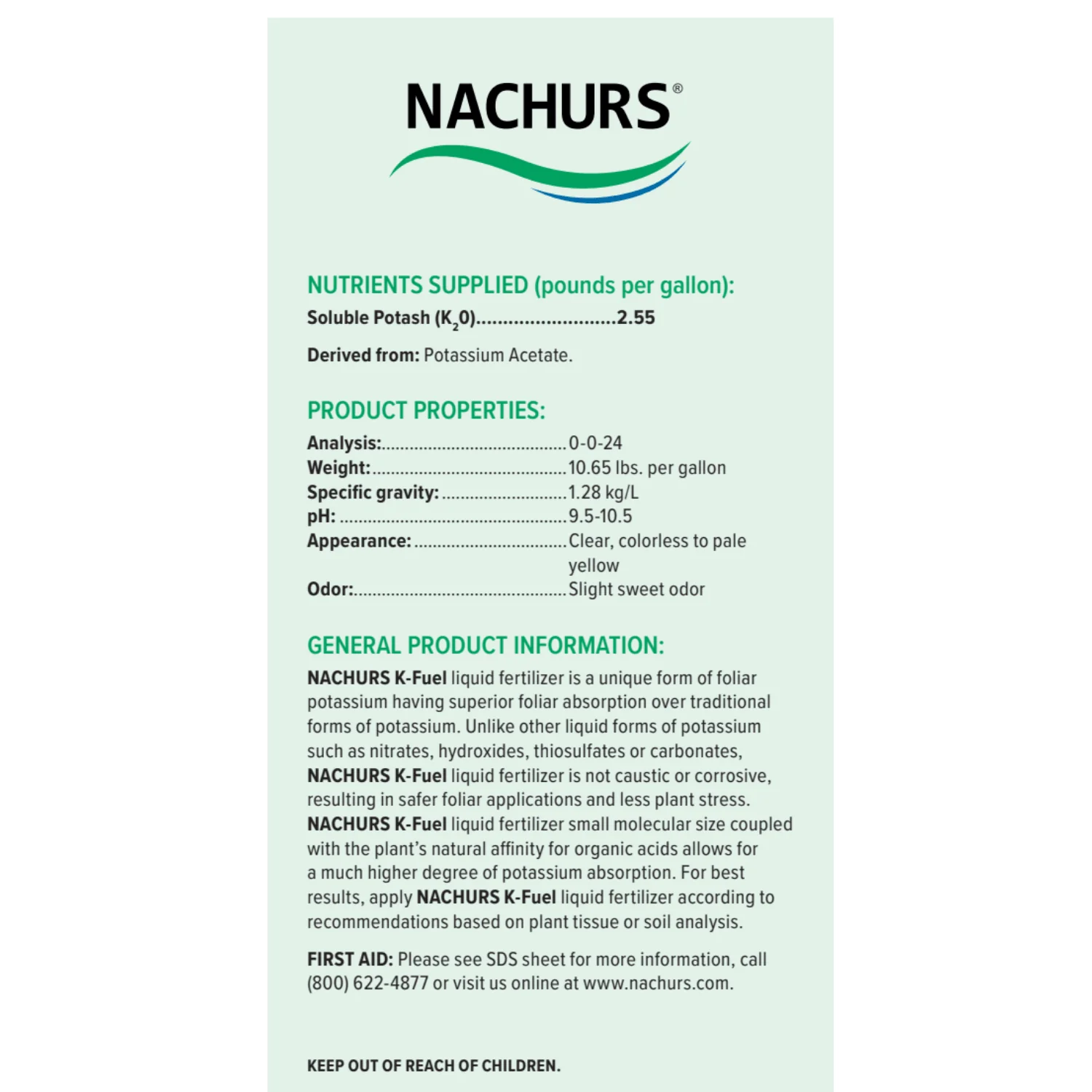 NACHURS® K-Fuel® 0-0-24 Liquid Potassium Fertilizer with Boron - BULK - Image 2