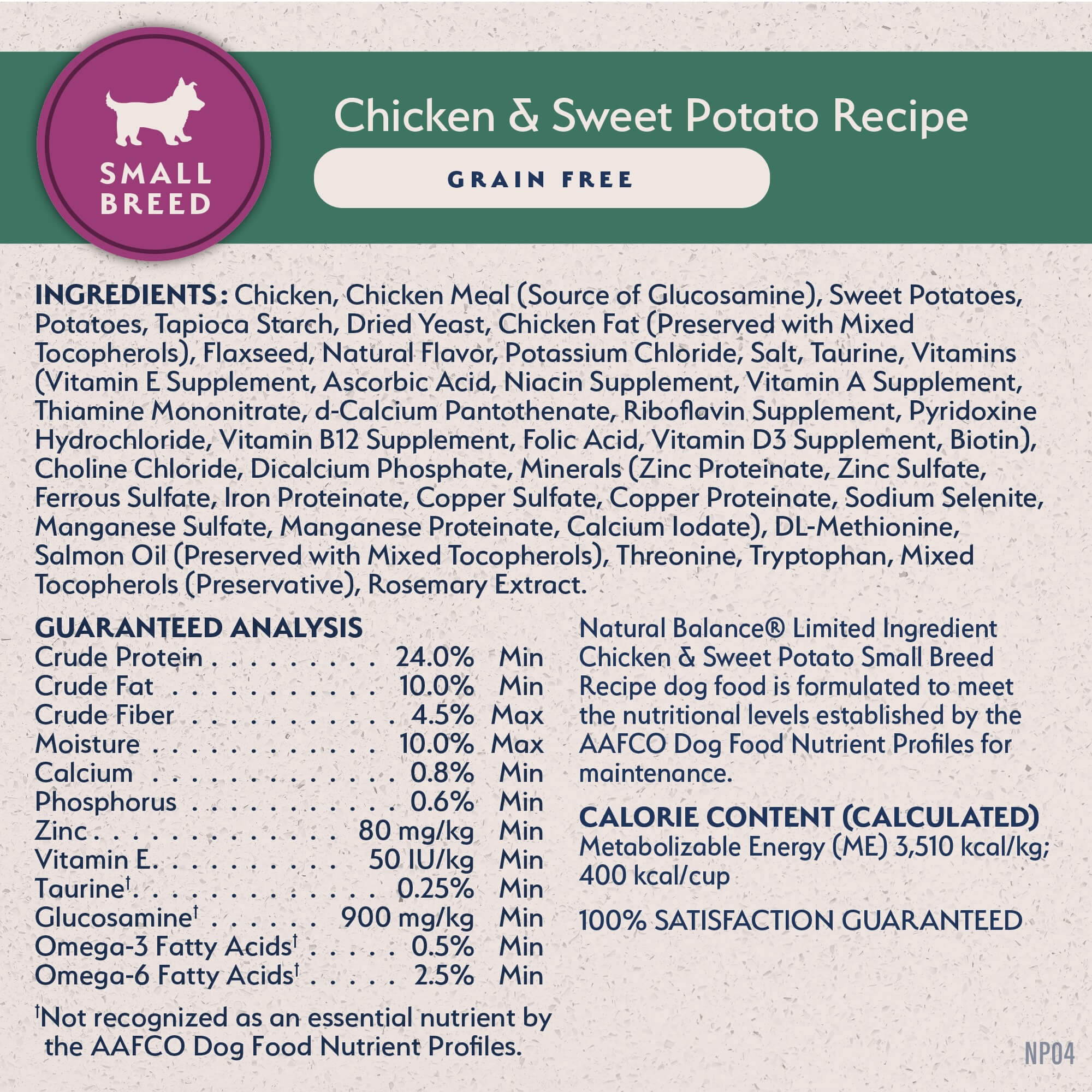 Natural Balance® Limited Ingredient Grain Free Chicken & Sweet Potato Small Breed Recipe - Image 4
