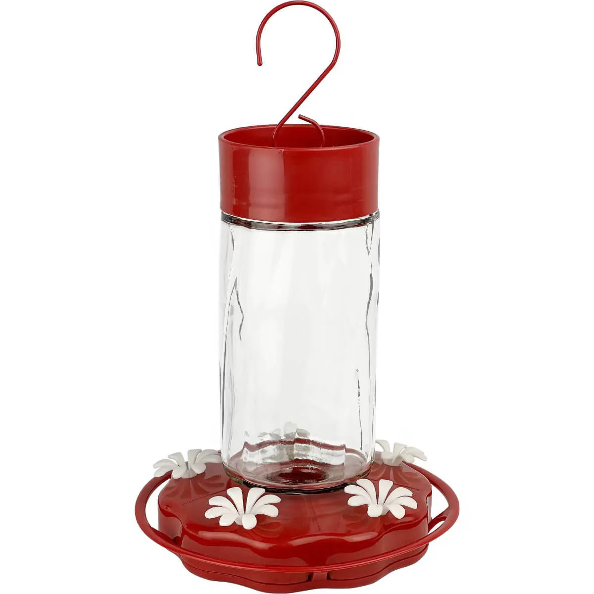 Nature’s Way® Scarlet Swirl Glass Hummingbird Feeder – 20 oz