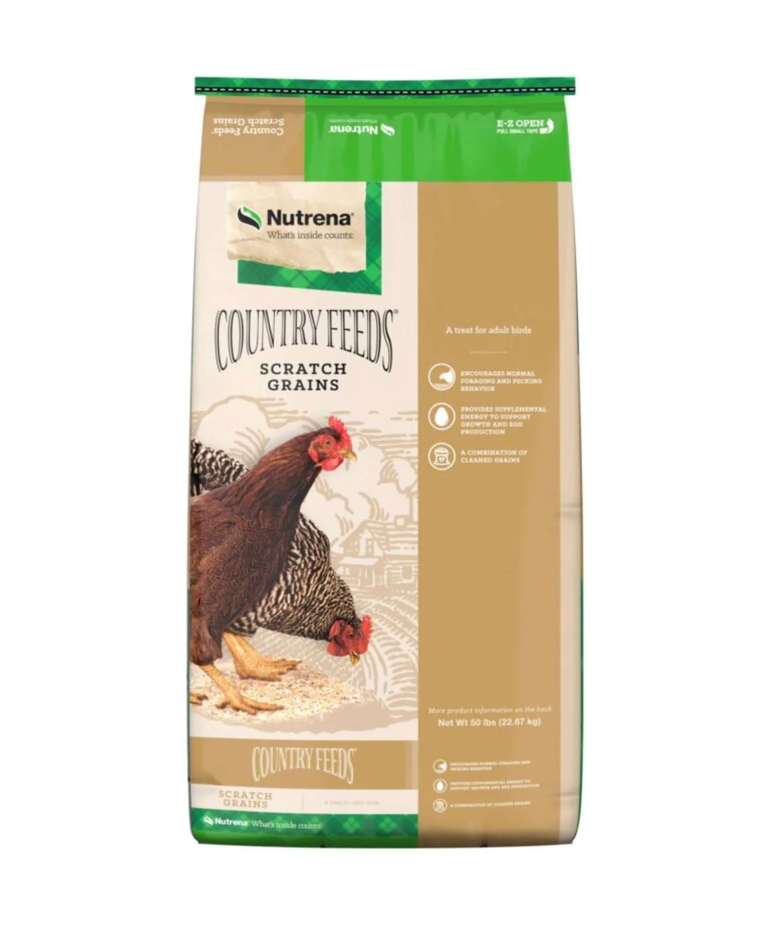 Nutrena Country Feeds Scratch Grains Chicken Treat, 50 lb