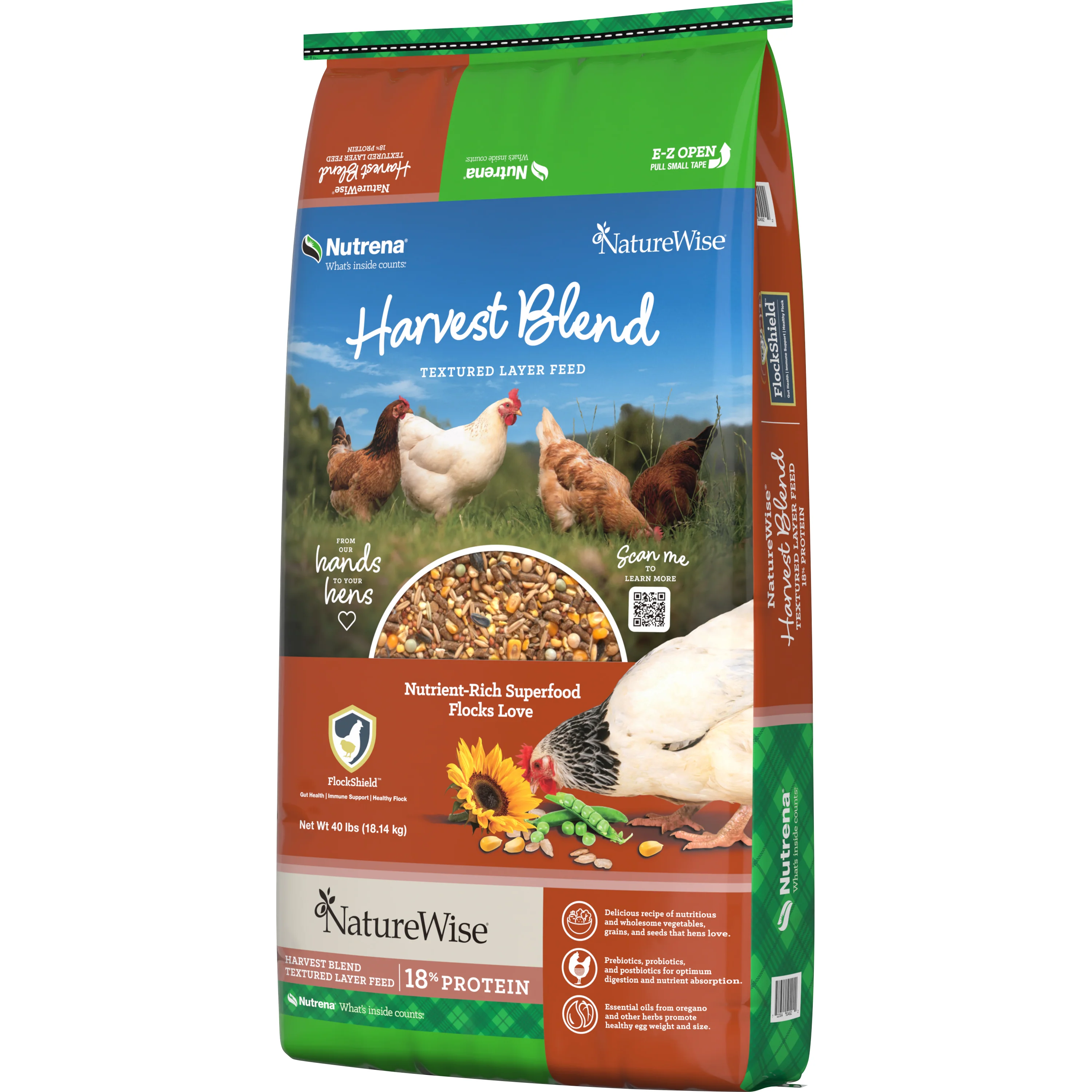 Nutrena Harvest Blend 18% Textured Chicken Feed, 40 lb