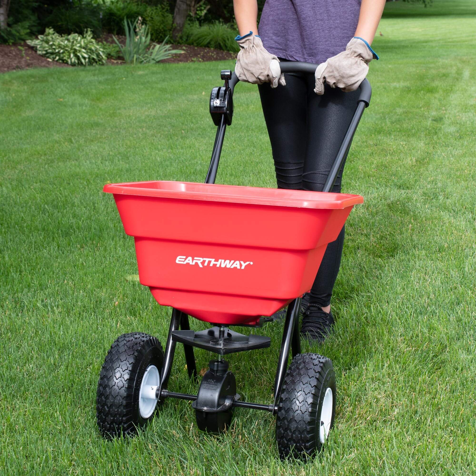 80lb Commercial Broadcast Spreader with Pneumatic Tires - Image 7