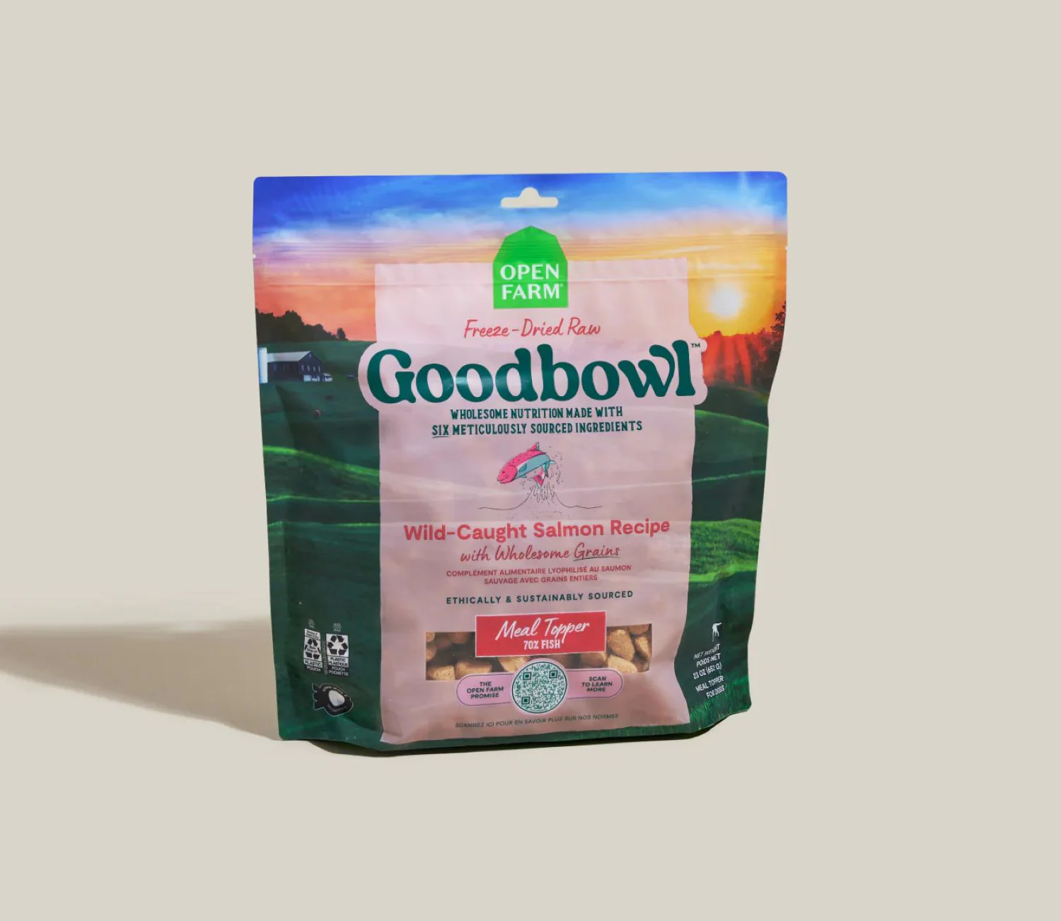 Open Farm Freeze-Dried Raw Goodbowl Wild-Caught Salmon Meal Topper