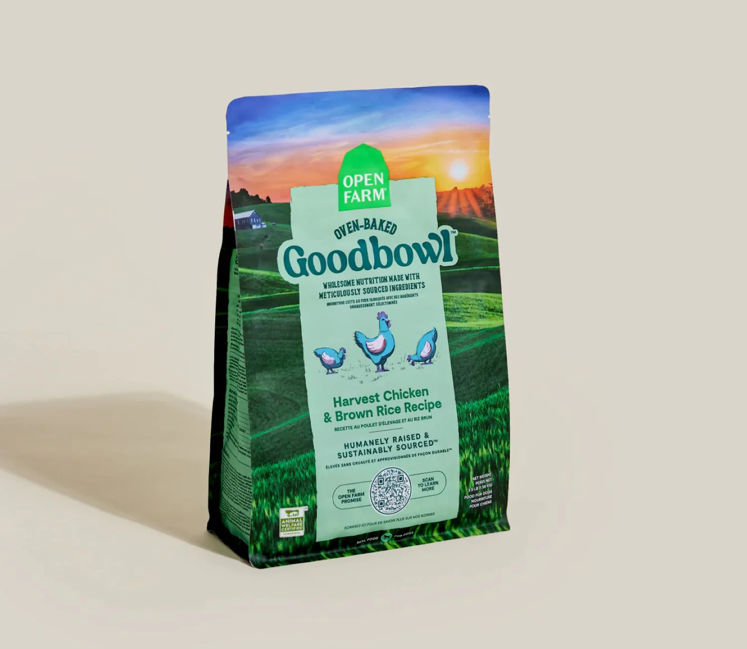 Open Farm Oven-Baked Goodbowl Harvest Chicken & Brown Rice Dog Food 3.5lb.