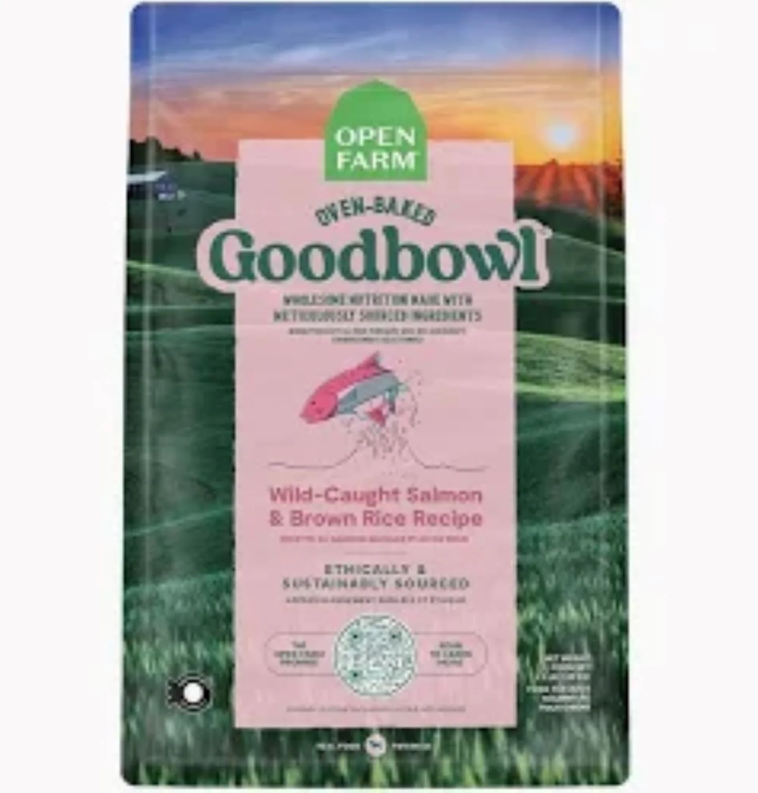 Open Farm Oven-Baked Goodbowl Wild-Caught Salmon & Brown Rice Dog Food 22lb.