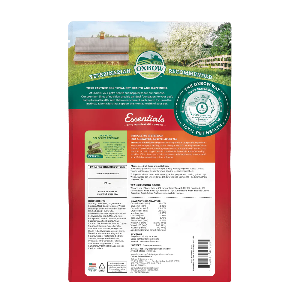 Oxbow Essentials Adult Guinea Pig Food, 5 and 10 lb - Image 2