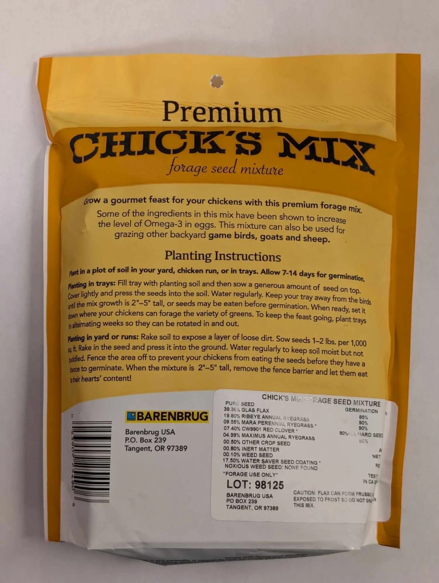 Premium Chick's Mix Forage Seed Mixture - Image 2