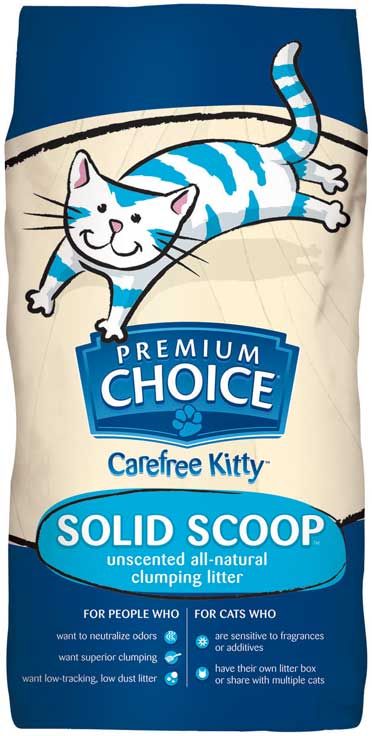 Premium Choice Unscented Scoopable Clumping Cat Litter – 50 lb.