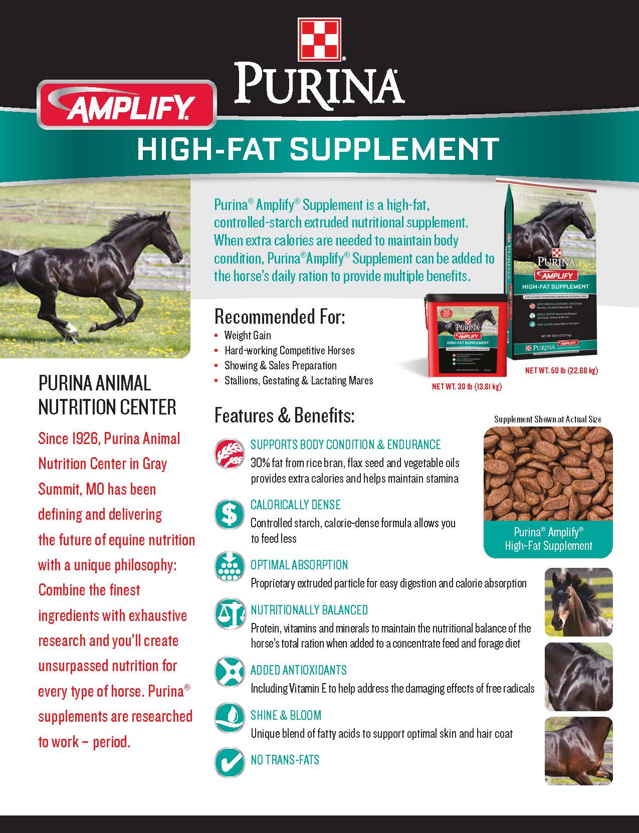 Purina Amplify High-Fat Horse Supplement - Image 4