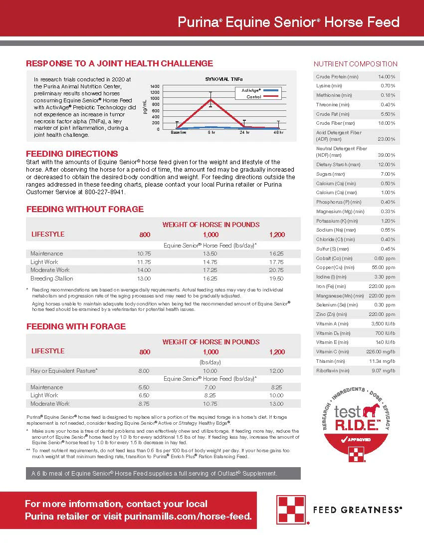 Purina Equine Senior Horse Feed - Image 5