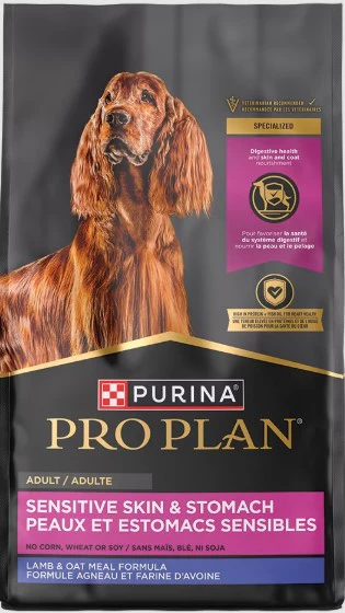 Purina Pro Plan Focus Sensitive Skin and Stomach Lamb & Oatmeal Dry Dog Food