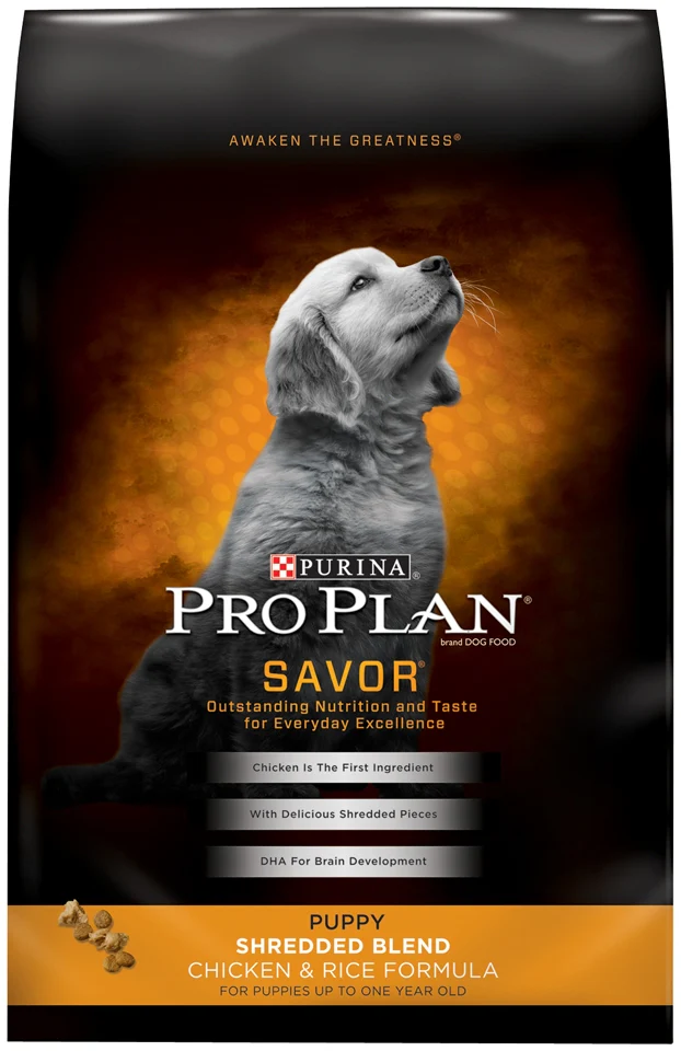Purina Pro Plan Savor Puppy Shredded Blend Chicken and Rice Formula Dry Dog Food