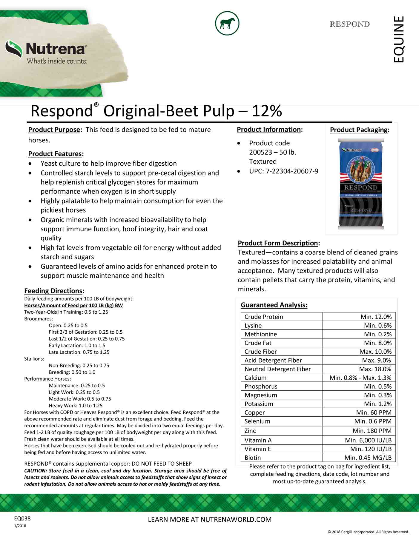 Nutrena Respond Original Horse Feed - Image 3