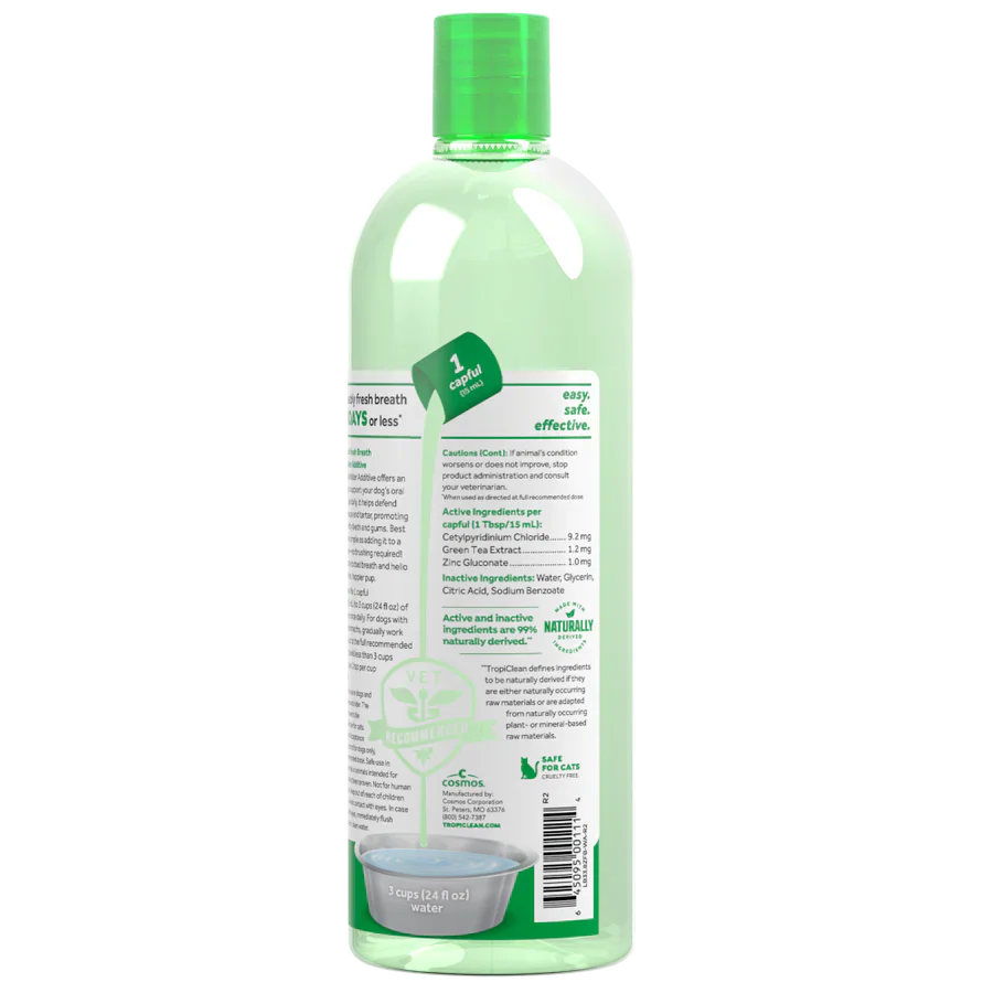 ropiClean Fresh Breath Oral Care Water Additive for Dogs & Cats – 33.8 oz - Image 2