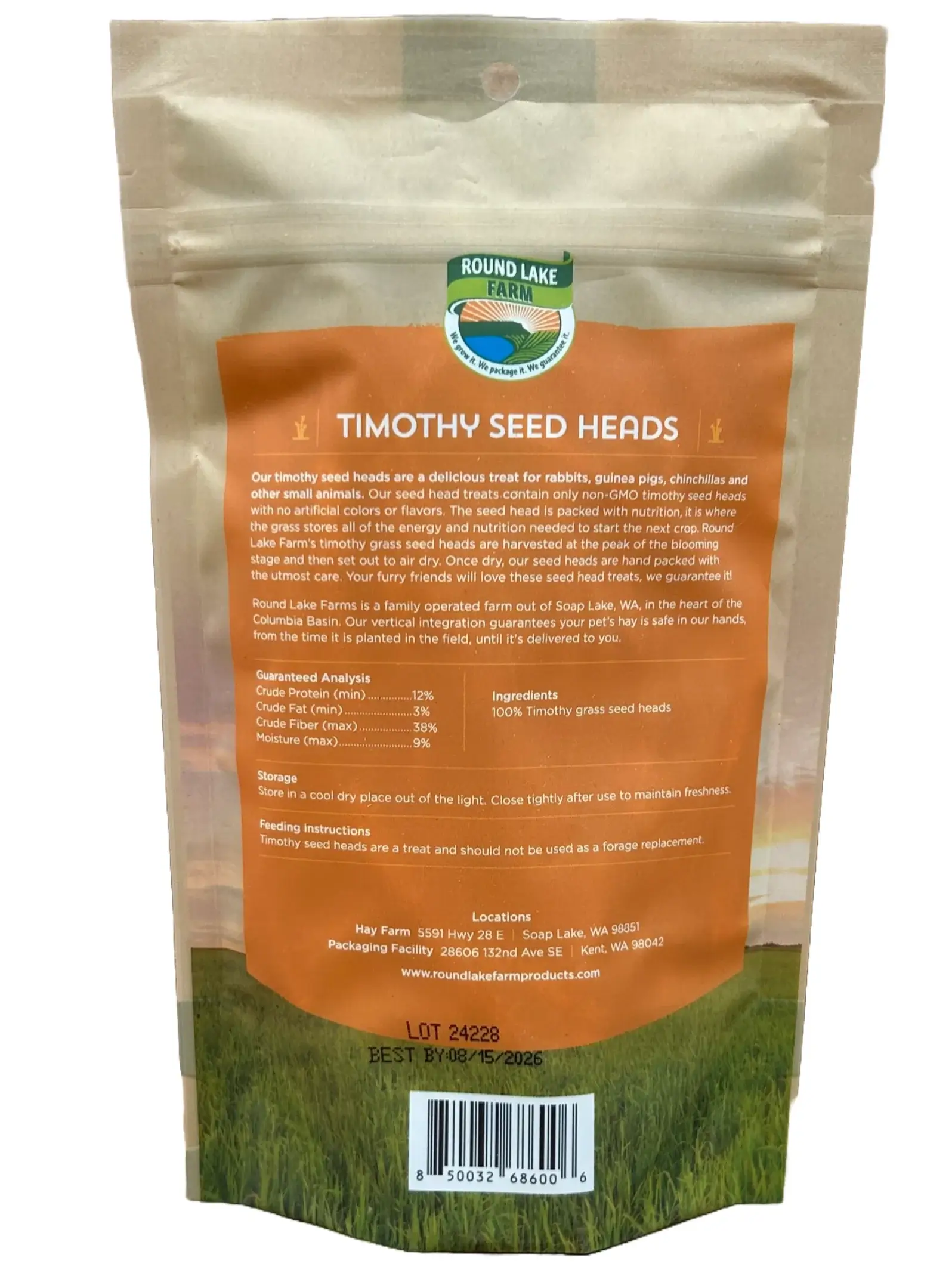 Round Lake Farm Timothy Seed Heads Small Pet Treat - Image 2