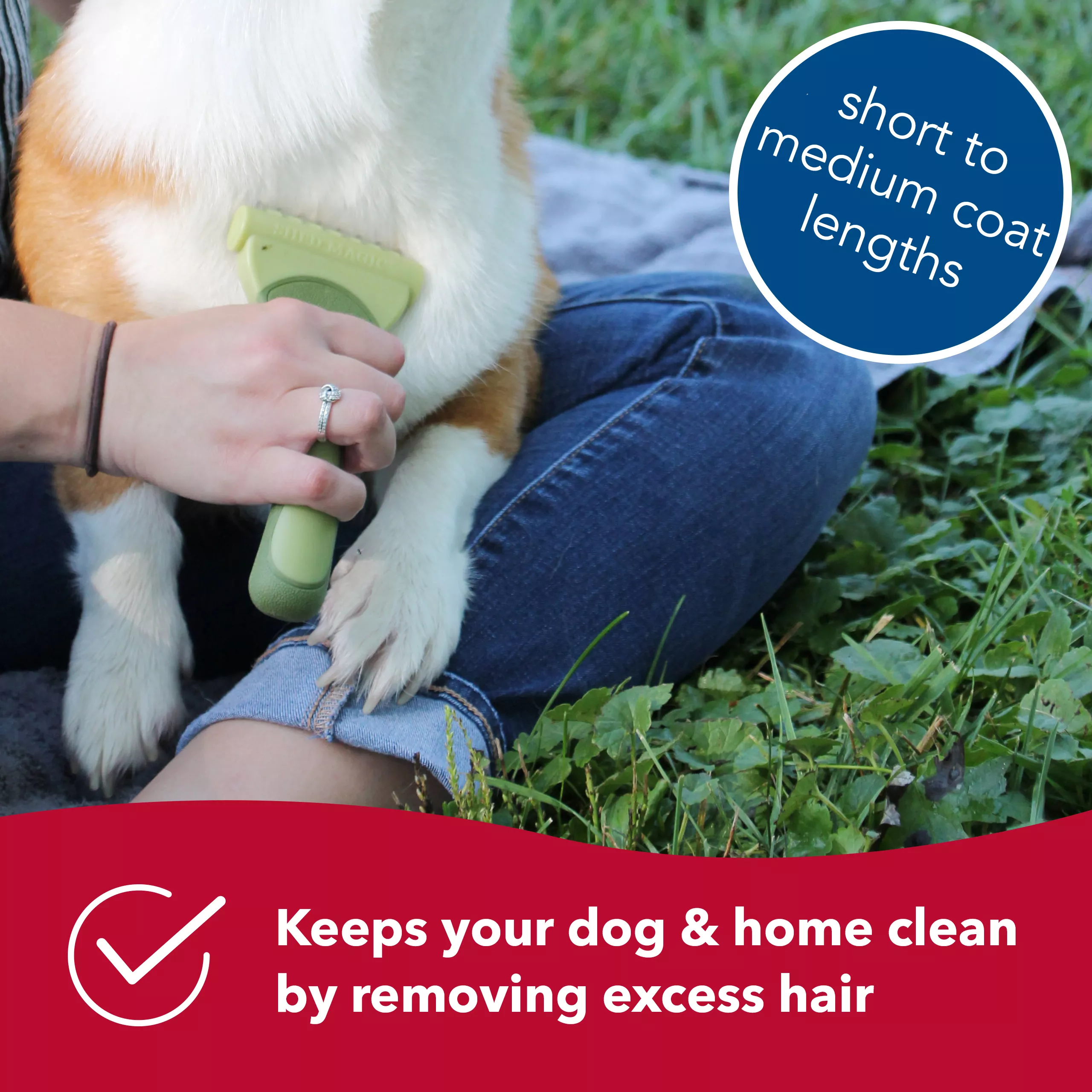 Safari® Shed Magic De-Shedding Tool for Dogs – Short to Medium Hair - Image 6