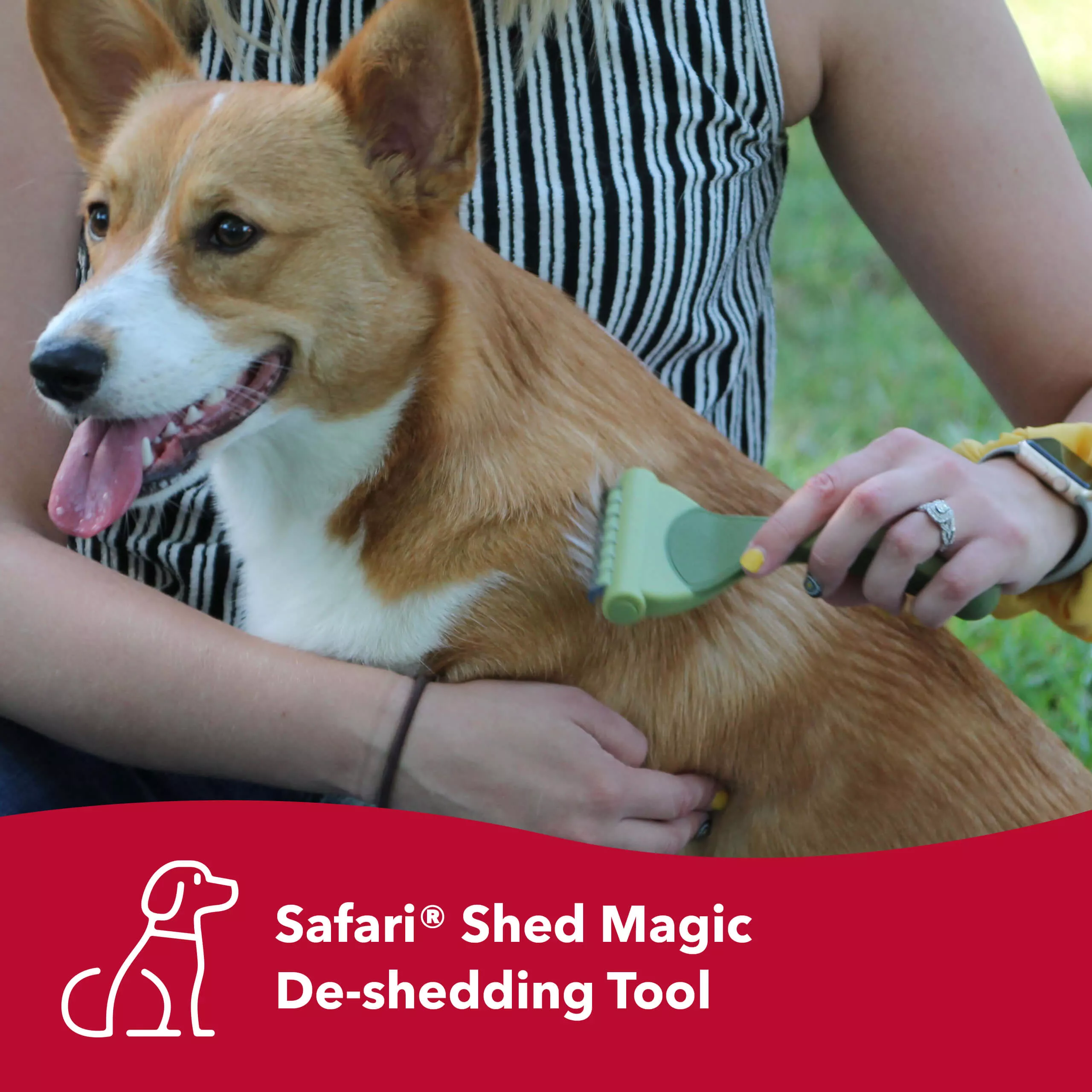 Safari® Shed Magic De-Shedding Tool for Dogs – Short to Medium Hair - Image 7