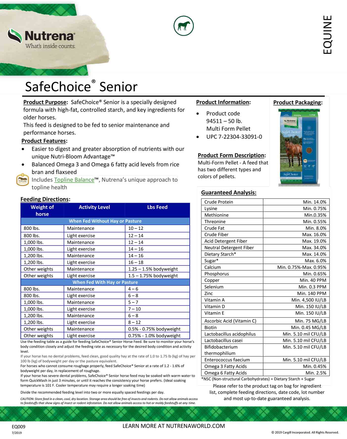 Nutrena SafeChoice Senior Horse Feed - Image 4