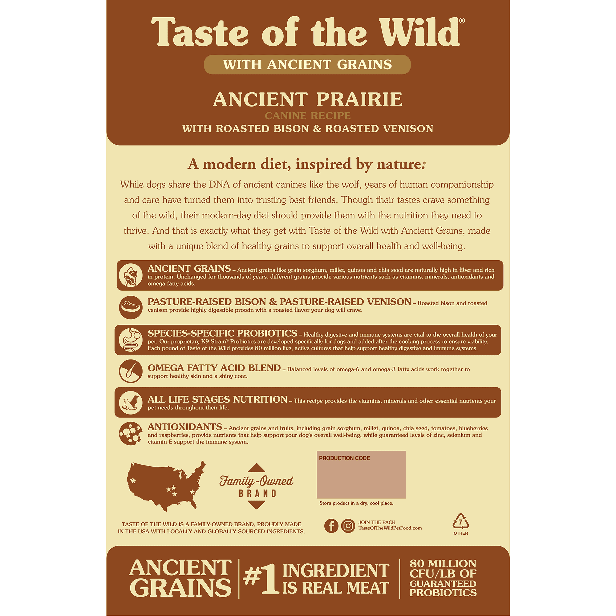 Taste of The Wild Ancient Prairie with Roasted Bison & Roasted Venison Dog Food - Image 2
